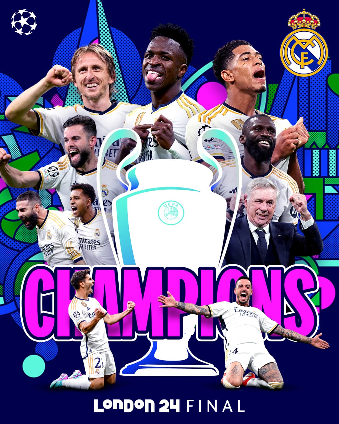 Real Madrid oo markii 15-aad ku guuleysatay Champions League