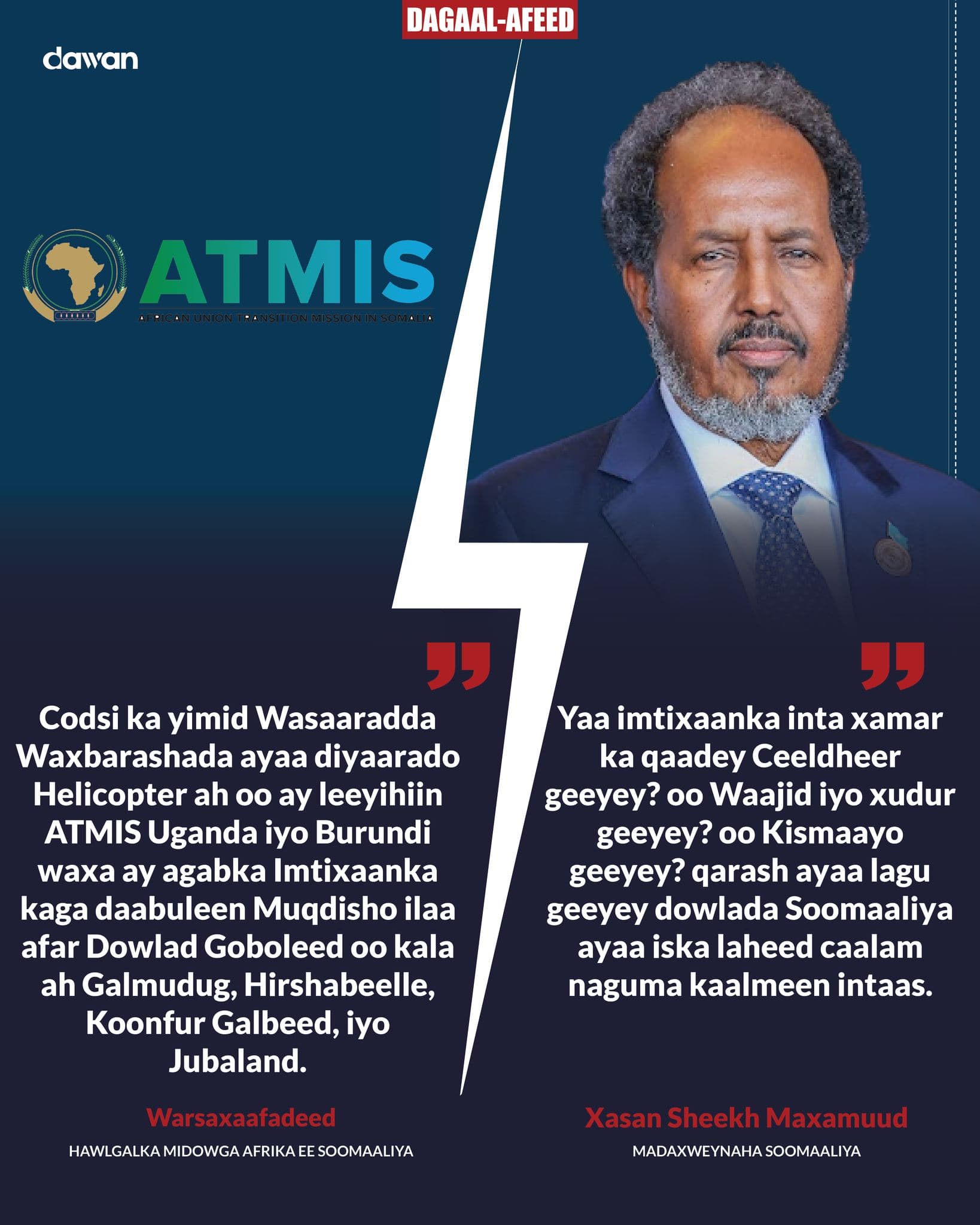 Yaa daabulay imtixaanaadka shahaadiga.. ma dowladda mise ATMIS?