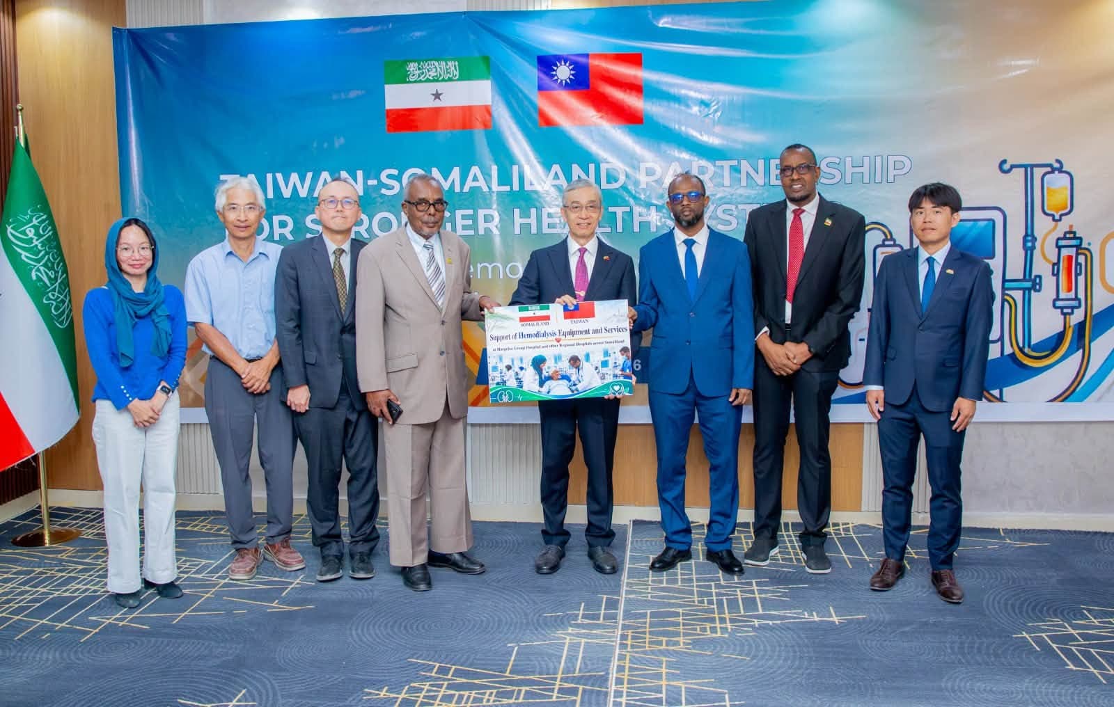 Taiwan oo Somaliland ugu deeqday $1 milyan oo lagu horumarinayo adeegyada sifaynta kelyaha