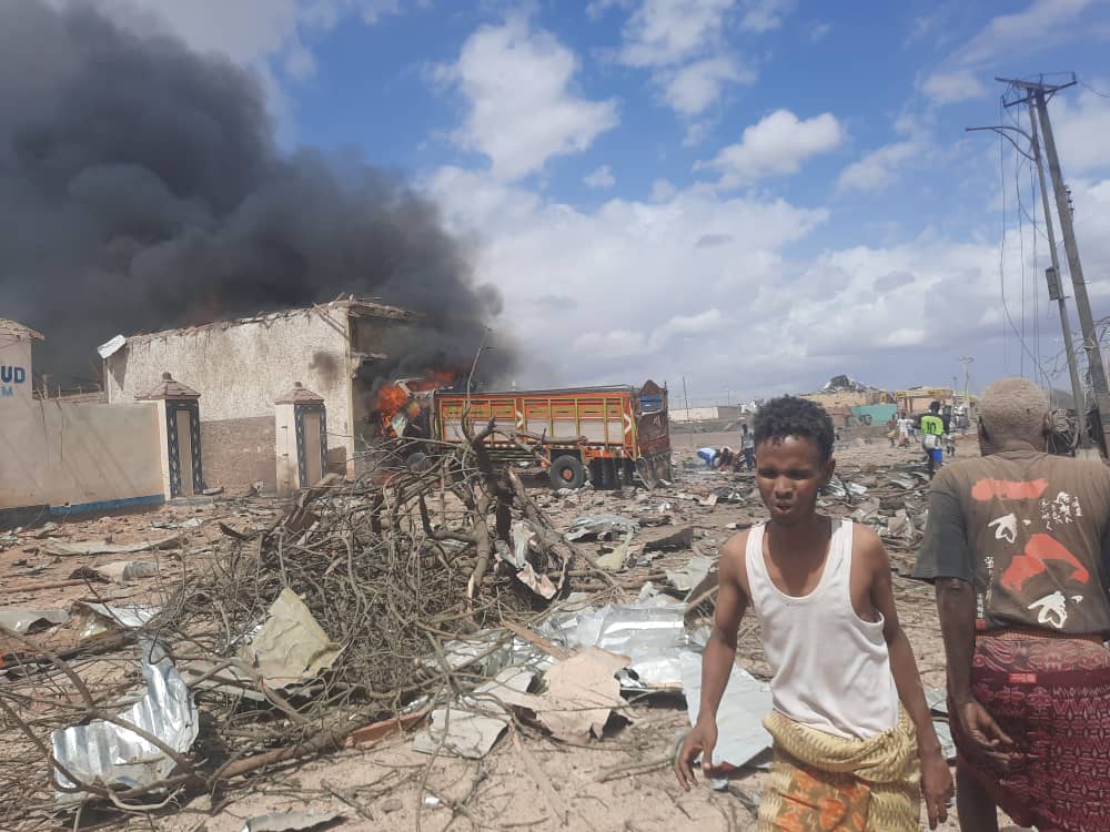 Dhimasho iyo dhaawac ka dhashay qarax xooggan oo ka dhacay Beledweyne