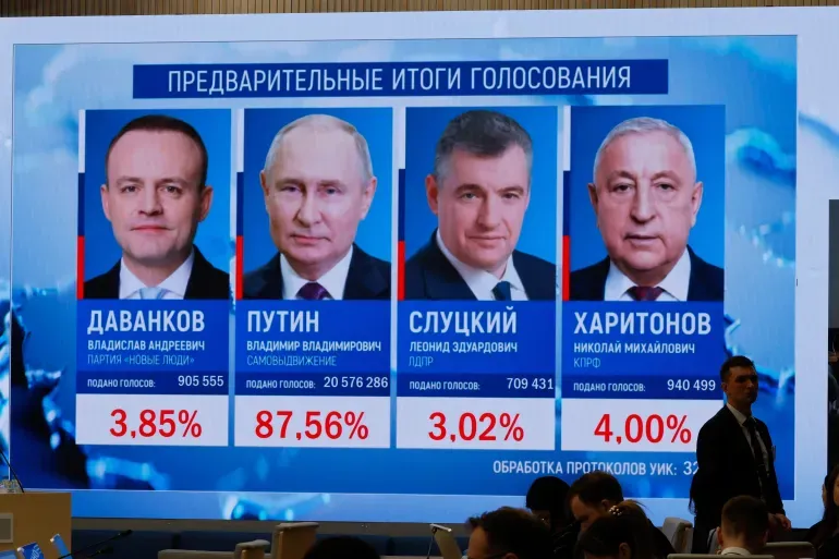 Natiijo hordhac ah : Putin oo markii 5-aad loo doortay madaxweynaha Ruushka