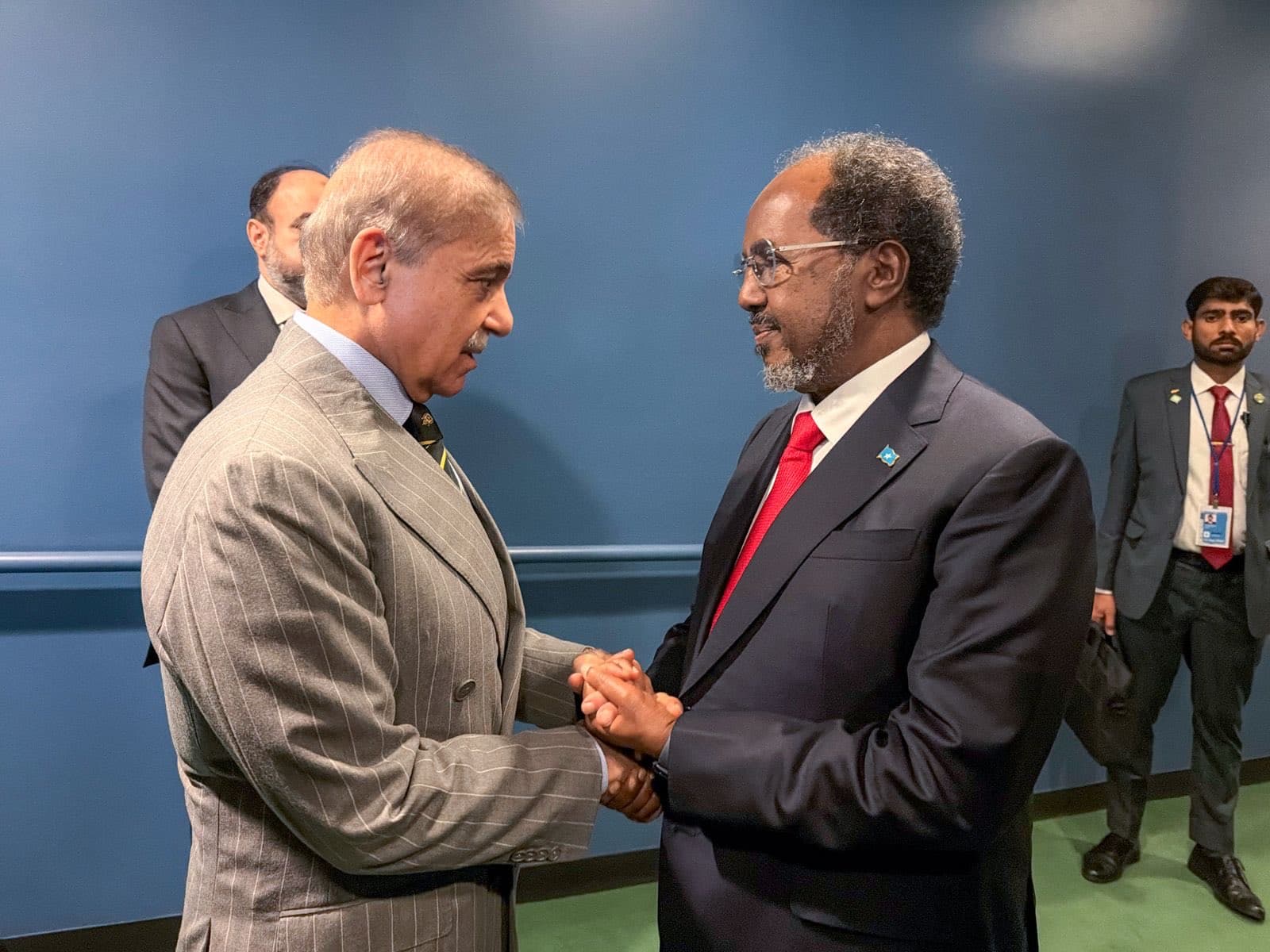  Madaxweyne Xasan Sheekh oo New York kulamo kula yeeshay qaar ka mid ah madaxda caalamka