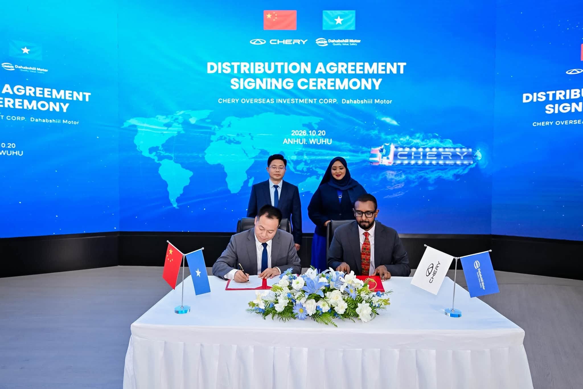 Dahabshiil Motors oo noqotay qaybiyaha rasmiga ah ee baabuurta Chery ee Soomaaliya