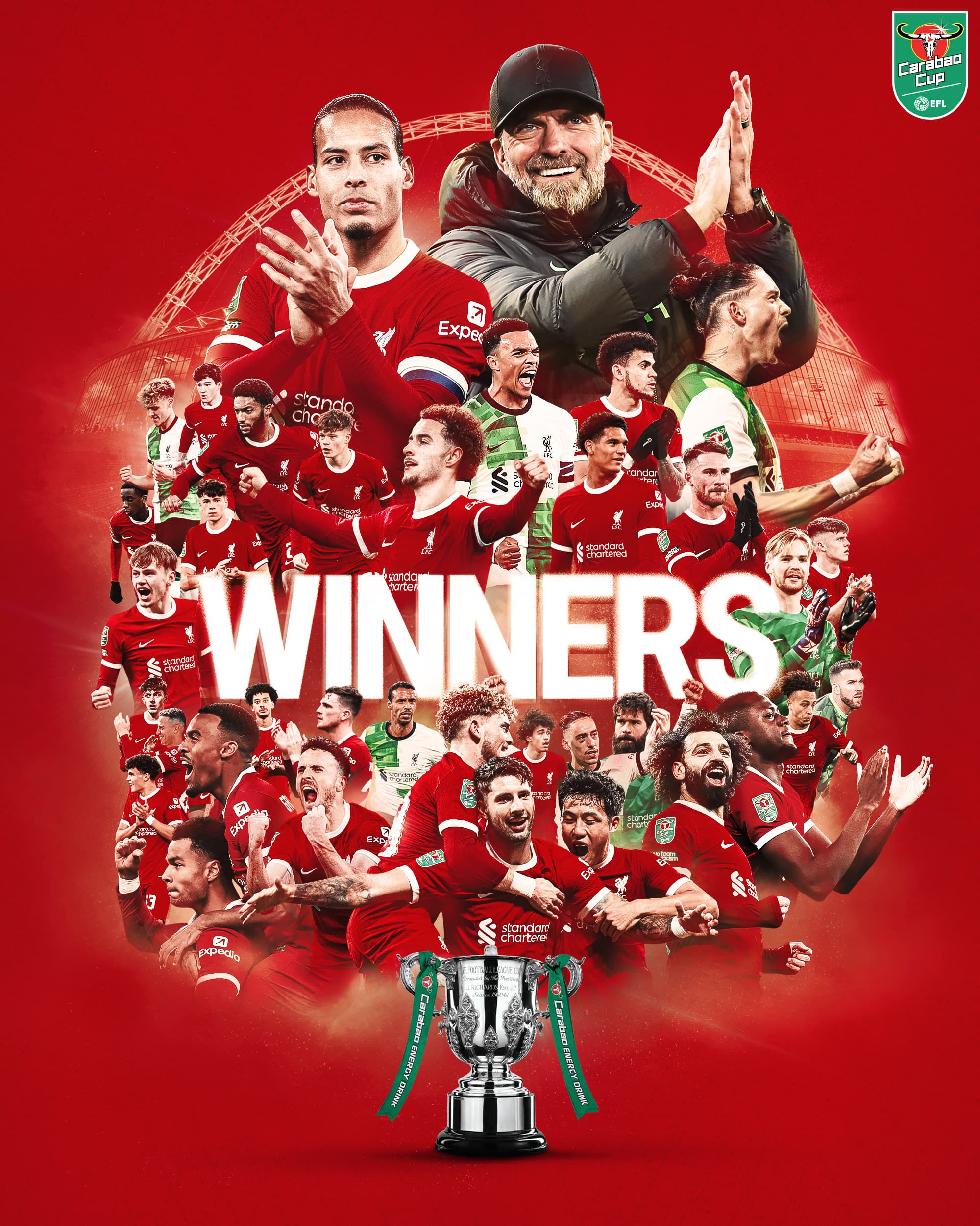 Liverpool oo markii 10-aad ku guuleysatay koobka Carabao Cup