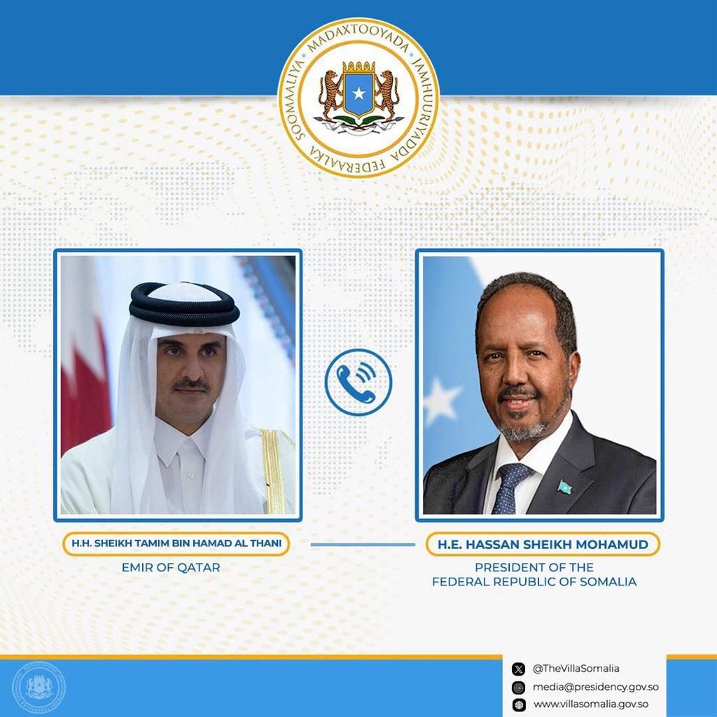 Hoggaamiyeyaasha Soomaaliya iyo Qatar oo ka wada hadlay xoojinta iskaashiga 