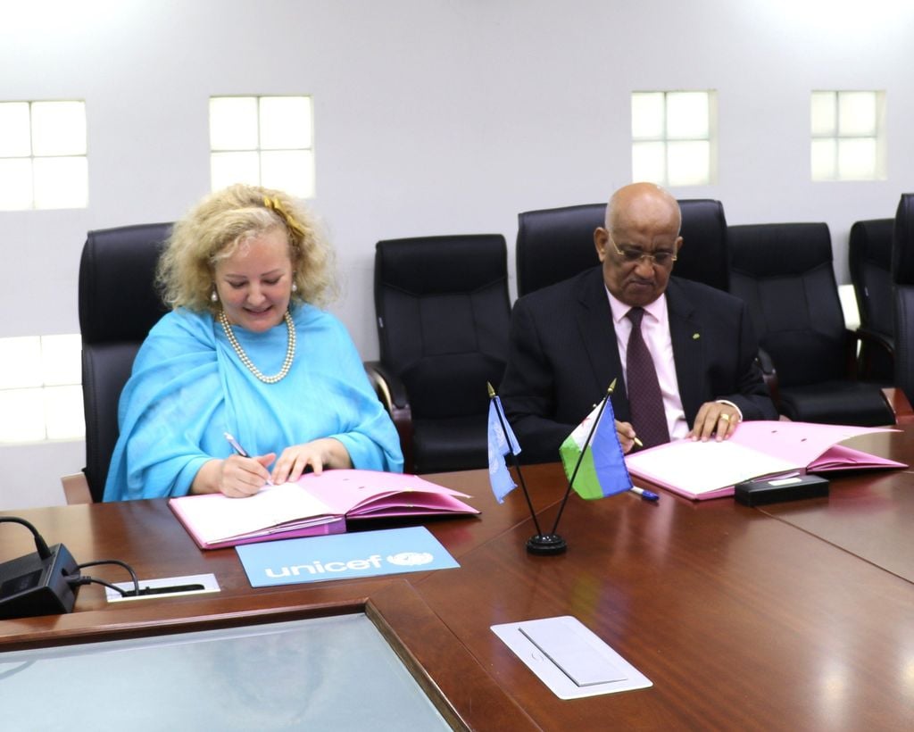 Jabuuti iyo UNICEF oo kala saxiixday heshiis ku saabsan xuquuqda carruurta
