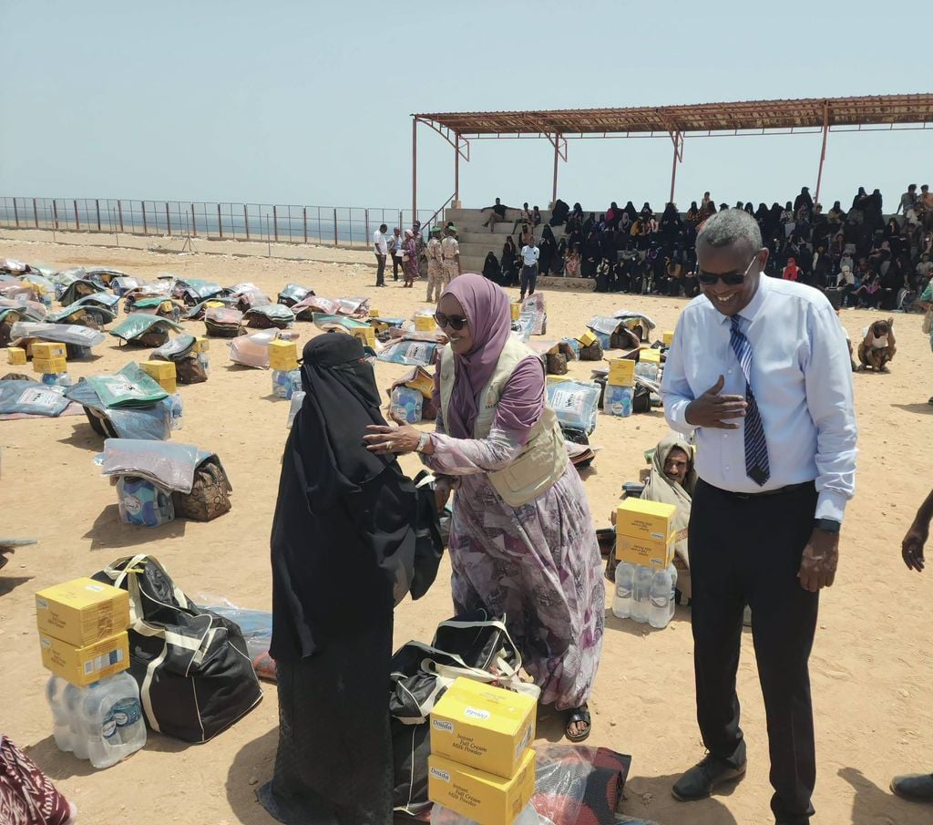 Jabuuti oo gargaar u qaybisay in ka badan 700 oo qoys oo kasoo cararay colaadda Yemen 