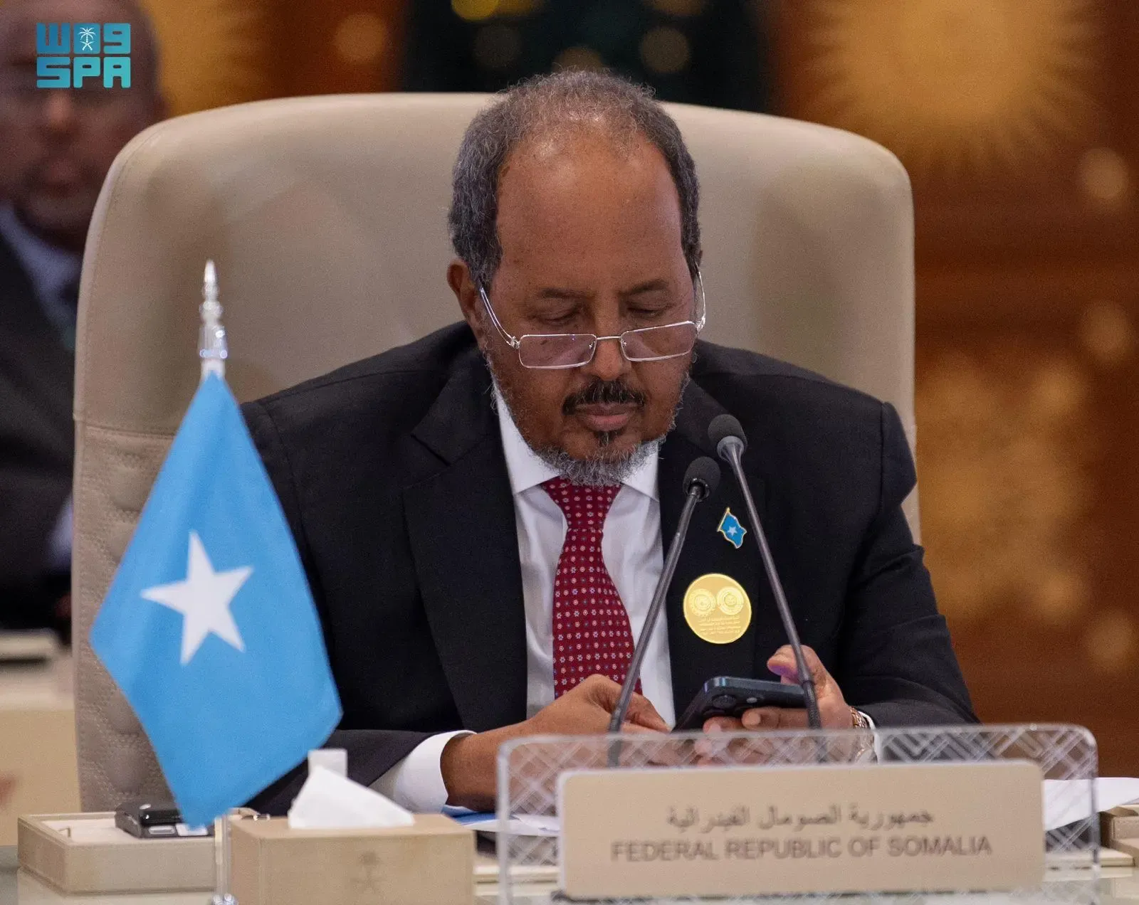 Muuqaal.. Khudbada Xasan Sheekh ee shirka dalalka Islaamka iyo Carabta