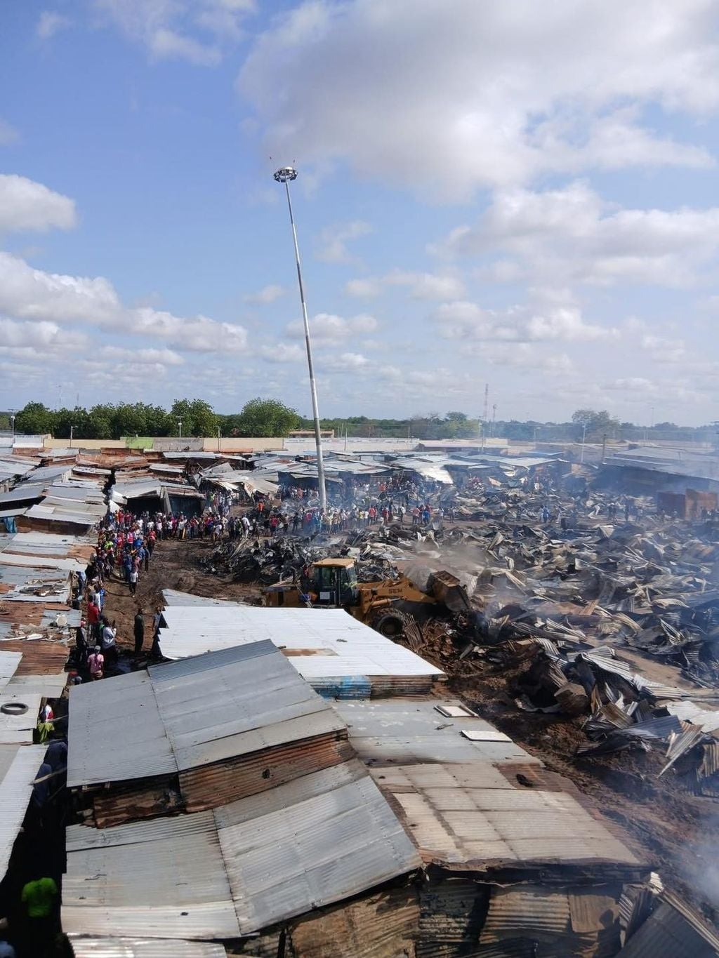 Suuqa ugu weyn Garissa ee Suuq Mugdi oo Badi gubtay.