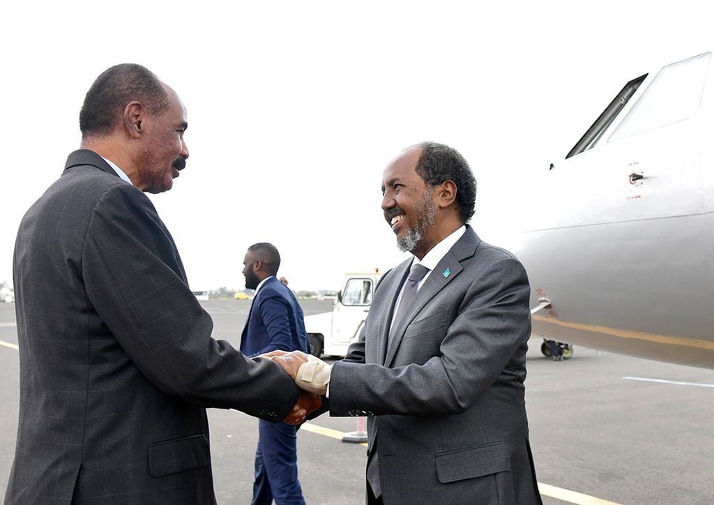 Xasan Sheekh oo marki 6-aad booqanaya Asmara