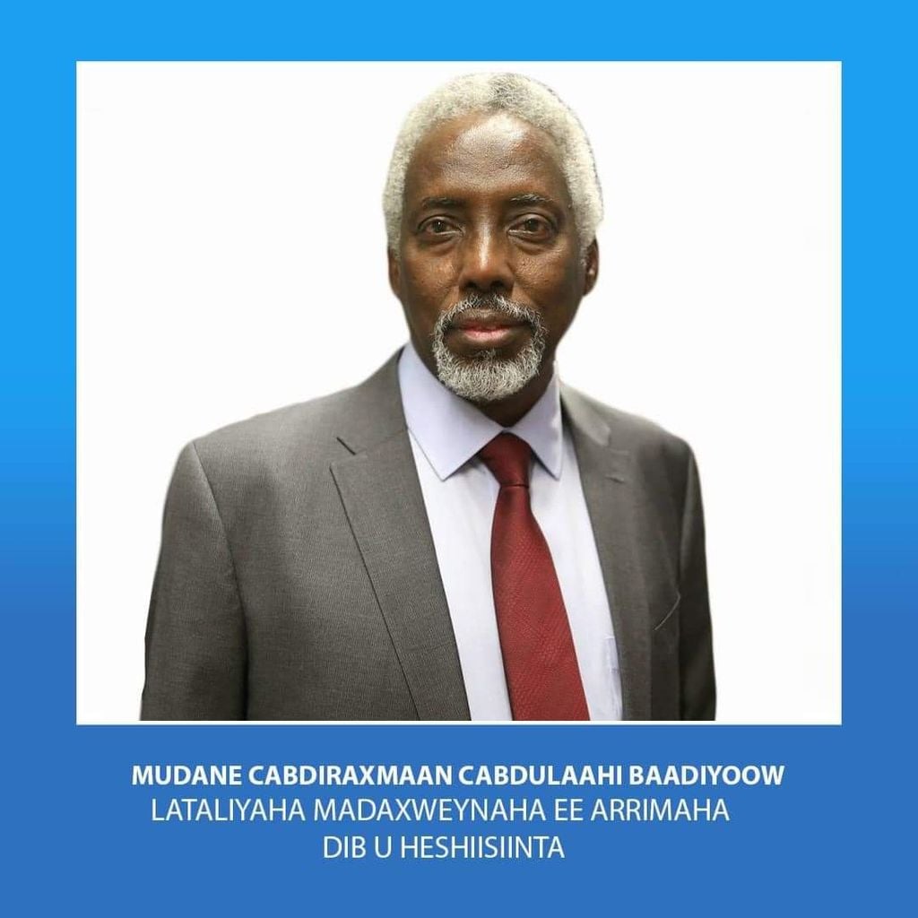 Dr Baadiyoow oo loo magacaabay lataliyaha arrimaha dib u heshiisiinta