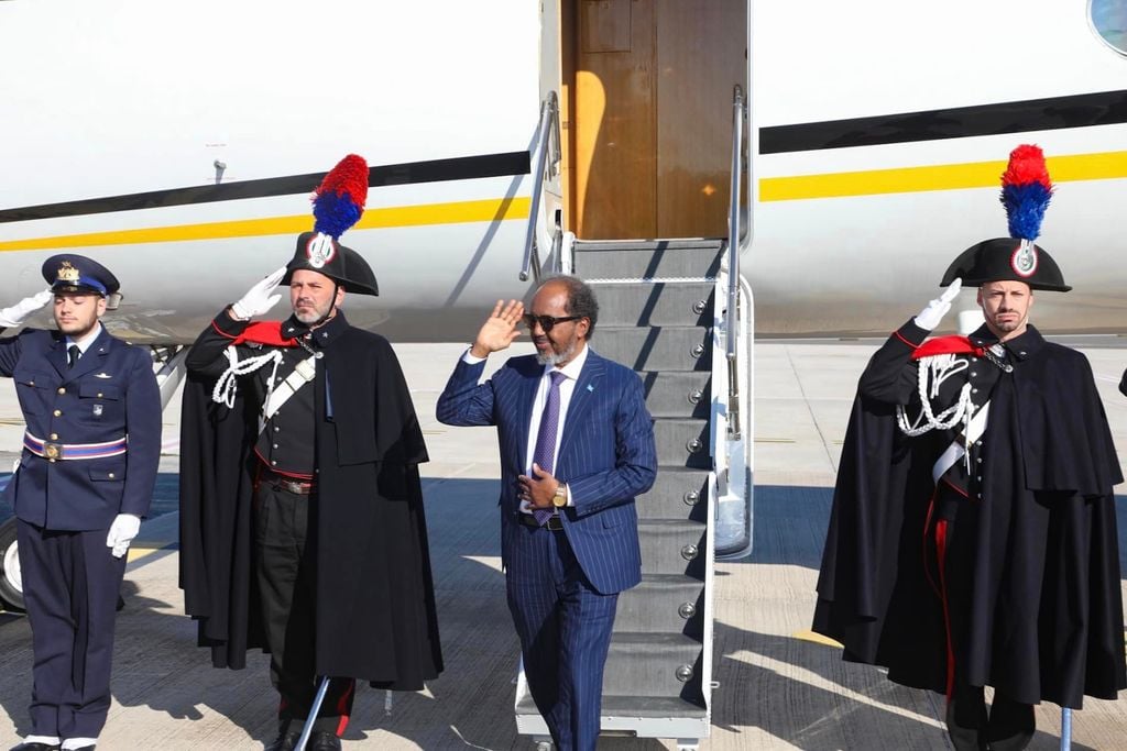 M/W Xasan Sheekh oo ka qeyb galaya shirka Talyaaniga iyo Afrika