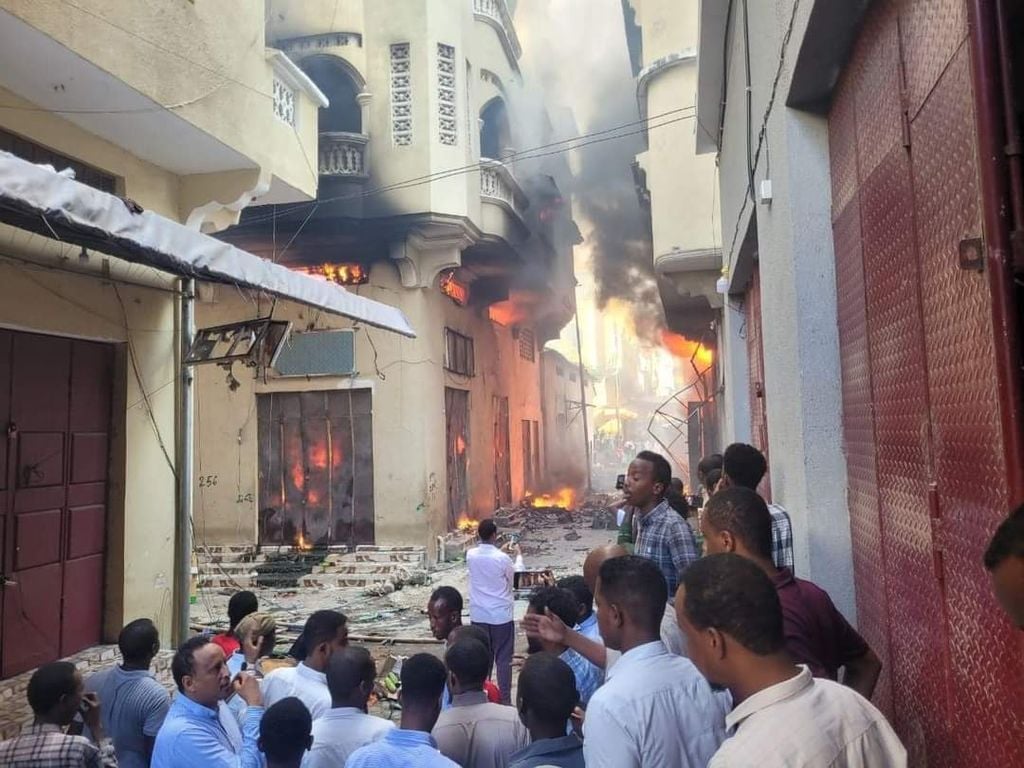 Dab xooggan oo ka kacay suuqa  Bakaaro ee Muqdisho