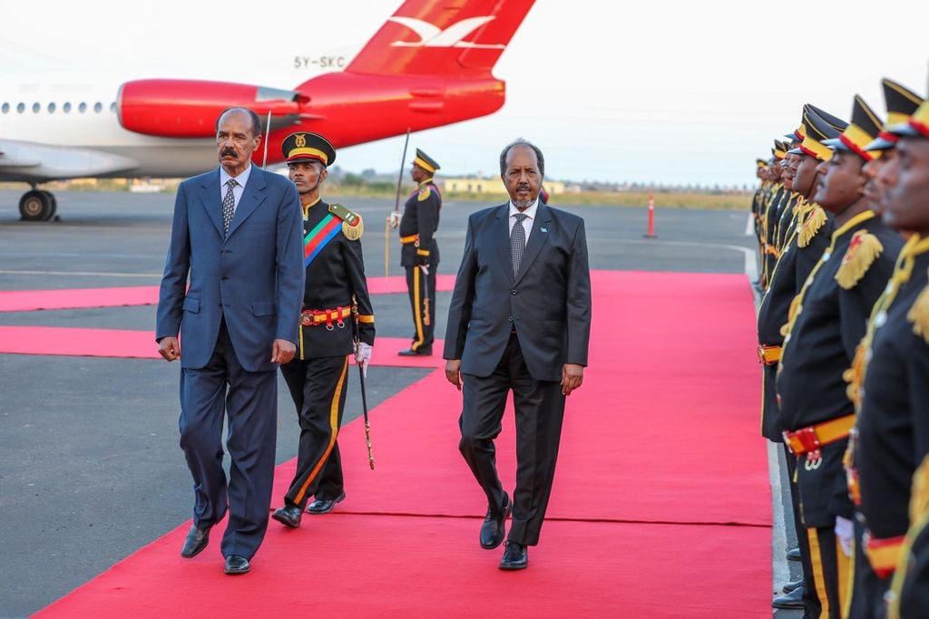 Xasan Sheekh oo booqashadii 4aad ku tegay Asmara sanad gudihiis