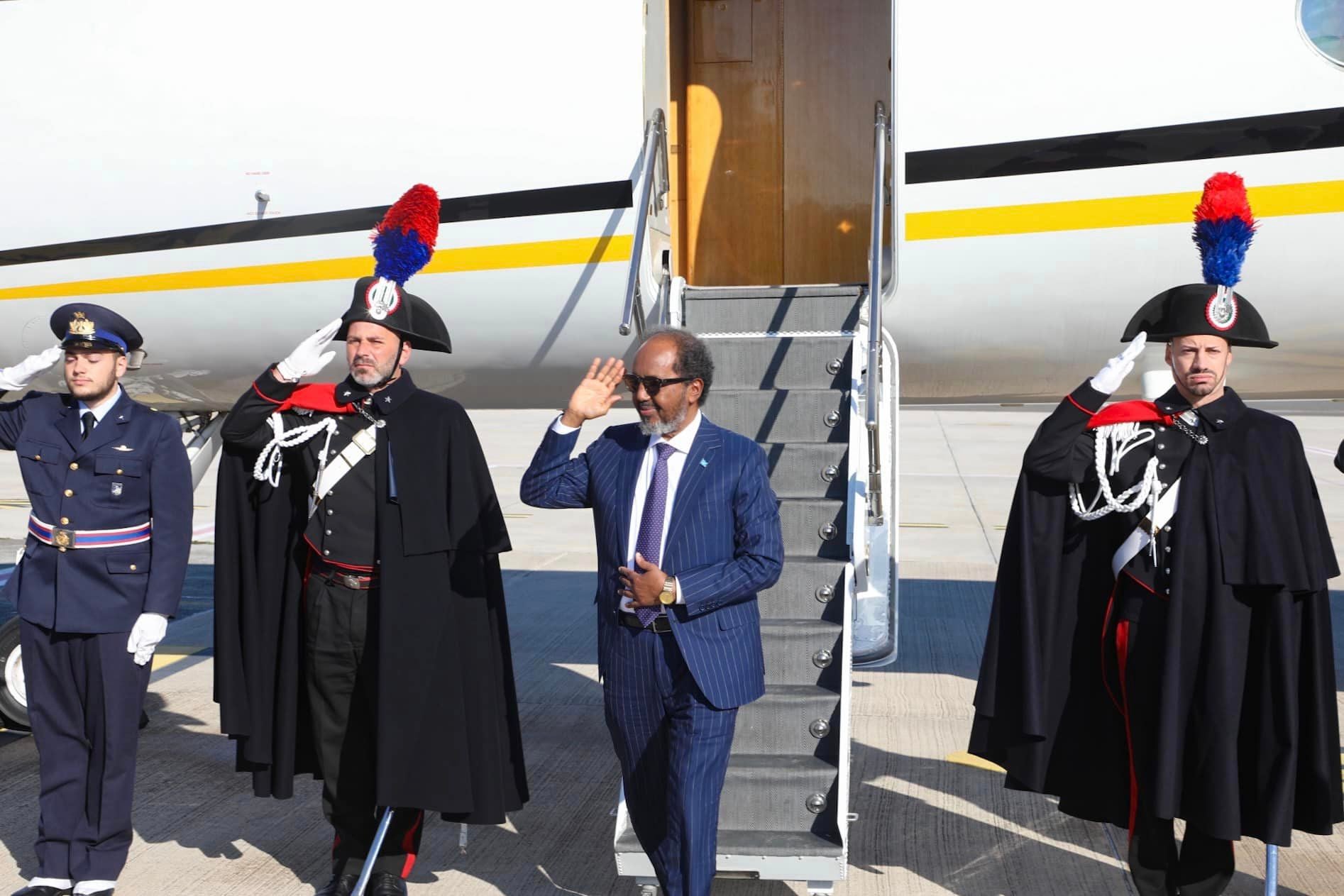 M/W Xasan Sheekh oo ka qeyb galaya shirka Talyaaniga iyo Afrika