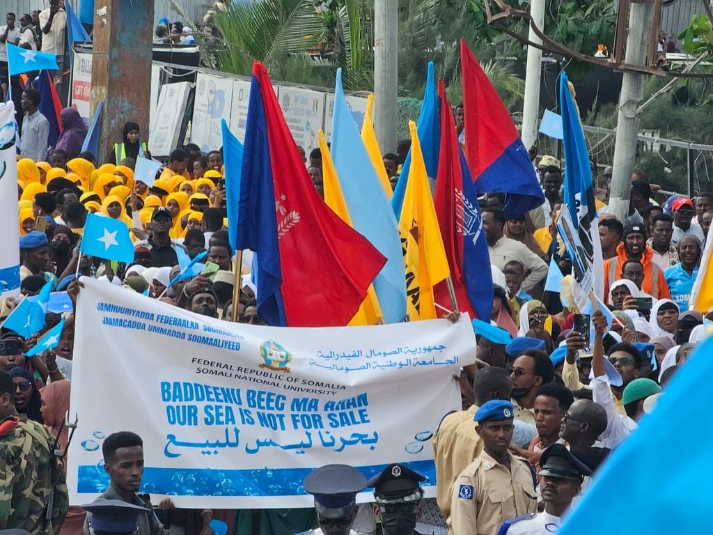Mudaaharaad ballaaran  oo ka socda Muqdisho