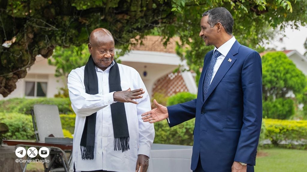 Madaxweynaha Uganda iyo hoggaamiyaha RSF oo ka wada hadlay xaaladda Suudaan