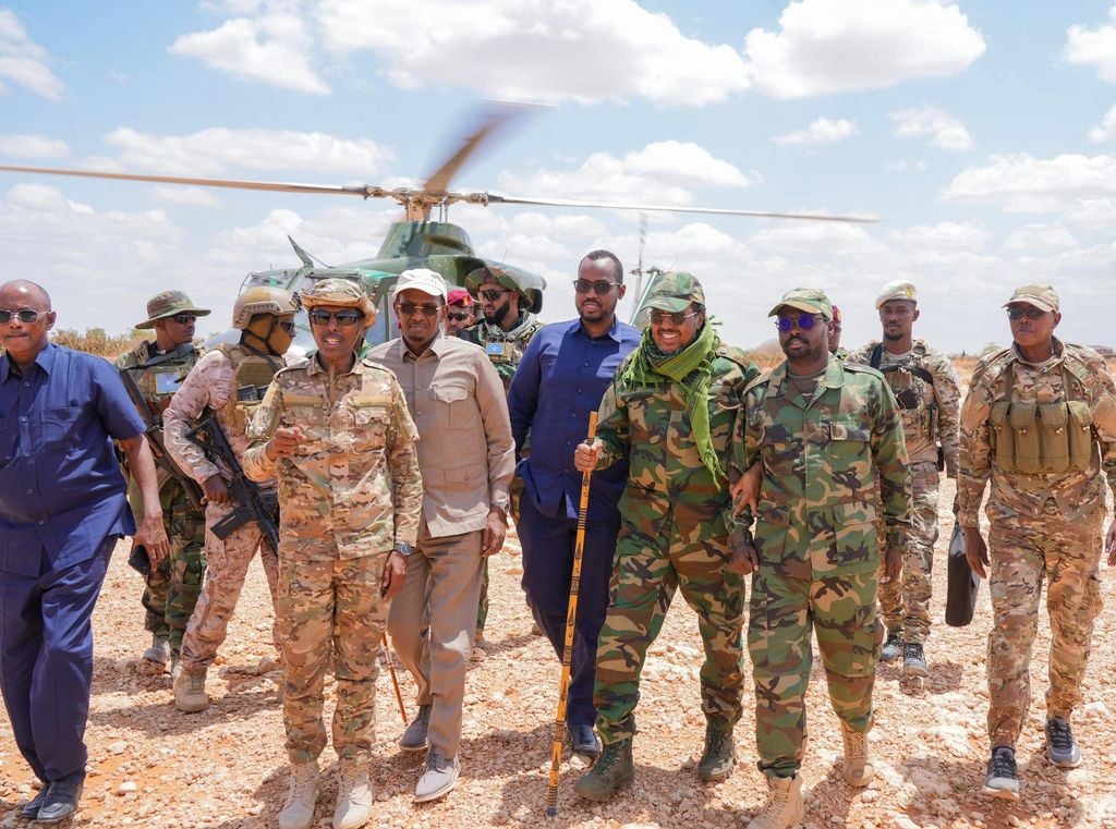 Madaxweyne Xasan Sheekh oo Booqday Furimaha Dagaalka ee Hirshabelle