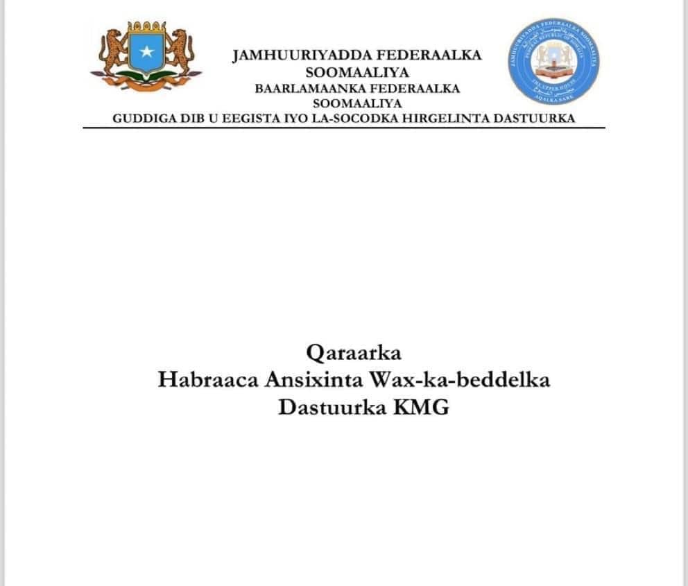 Siyaasiyiin ka falceliyay Habraaca Wax ka beddelka Dastuurka ee la meel-mariyay