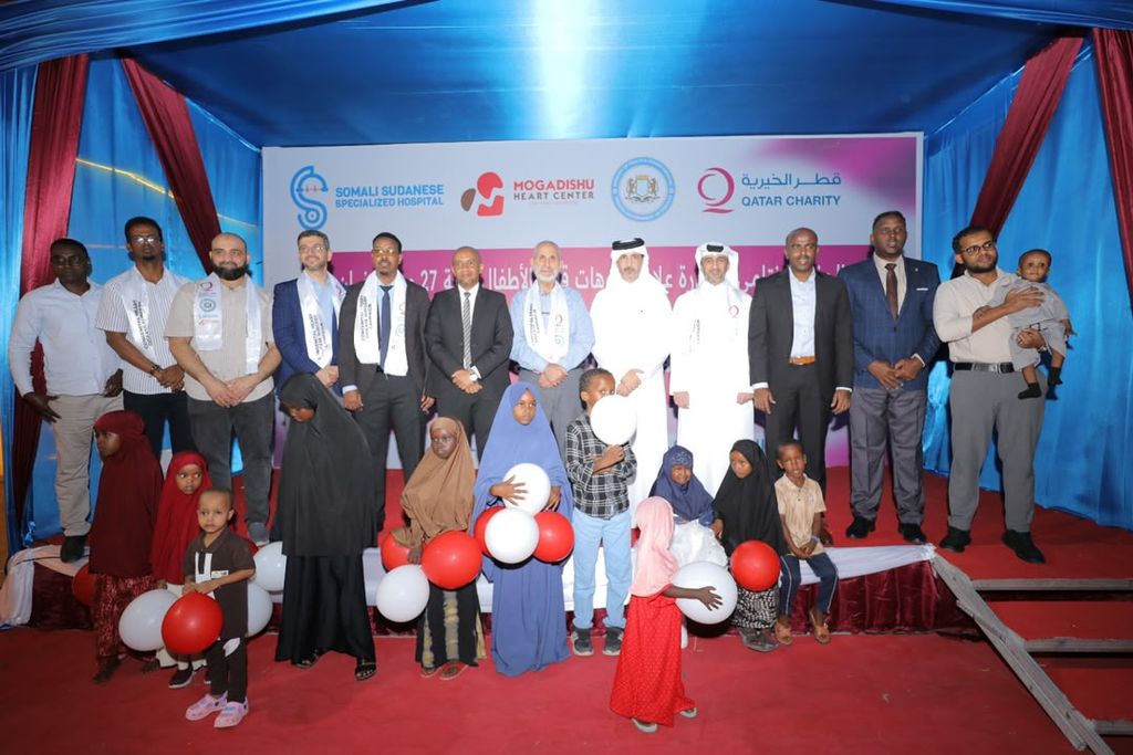 Qatar Charity oo Soomaaliya ka fulisay olole qalliimo loogu sameeyay carruurta ka xanuunsan wadnaha